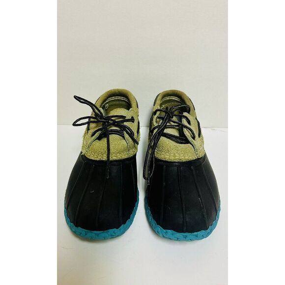 Bean Boots by L.L. Bean Womens 8M Navy Blue Teal Gray Low Top LL Bean Duck Boots - Picture 1 of 10